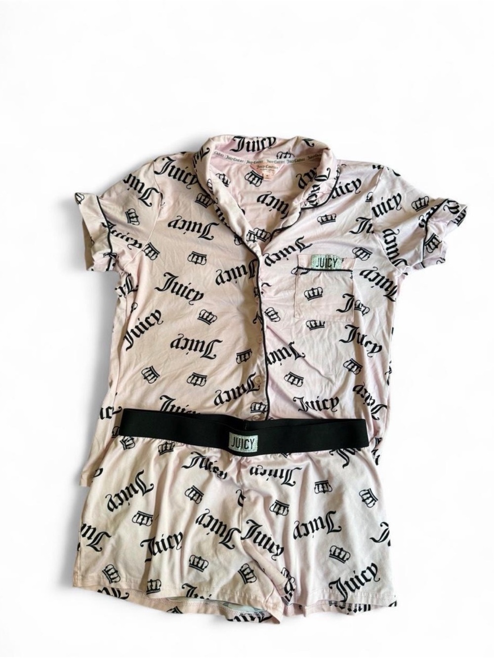 Juicy Couture Light Pink Logo Short Pajama Set